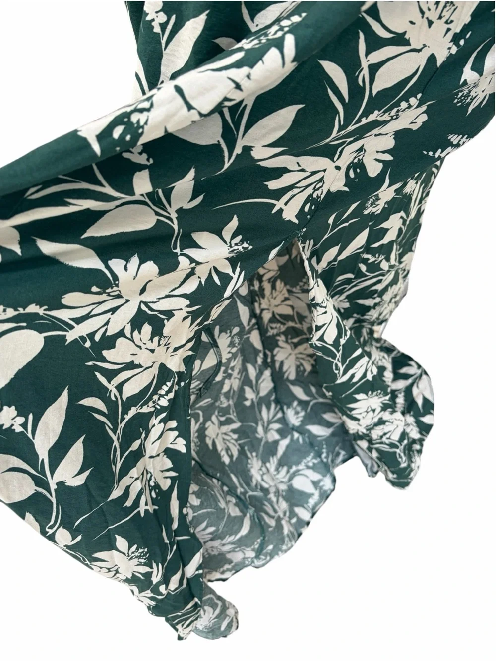 Abercrombie & Fitch Forest Green Floral Cutout maxi dress size large